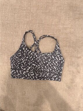 Lululemon Energy Gray and White Patterned Sports Bra (6)
